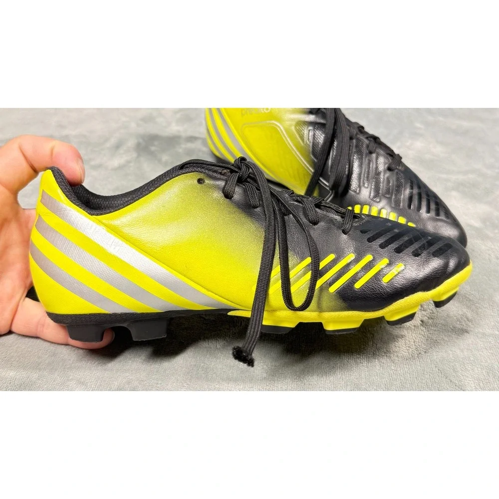 Adidas Predito Predator Soccer Cleats Mens 6 Black Yellow FG Shoes